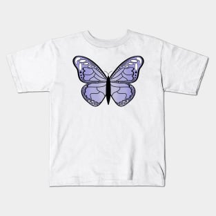 Light Purple Butterfly Kids T-Shirt